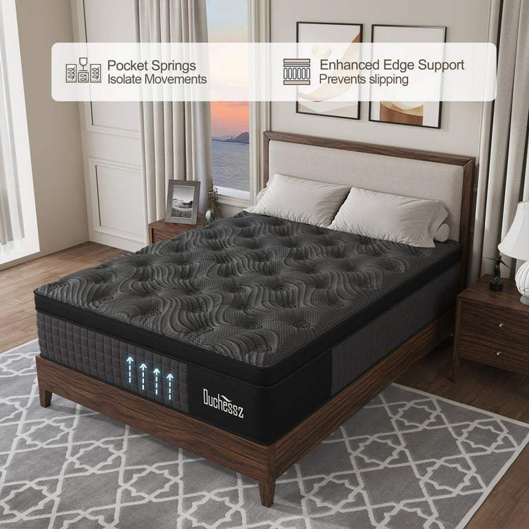 Duchessz Queen Mattress 12 inch Gel Memory Foam Pocket Innerspring
