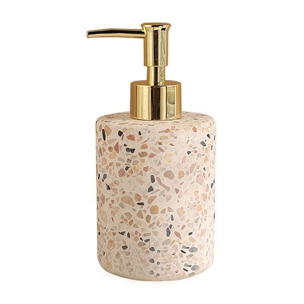 Dispensador de jabón líquido con bomba para ducha, de cerámica, rellenable, para champú y loción, para baño