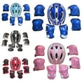 thumbnail image 2 of Ensemble de 7 Pcs Casque de Sécurité pour Enfants Genouillères Coudières pour Garçon Fille Vélo Patin Bicyclette Ensemble de Protection, 2 of 5