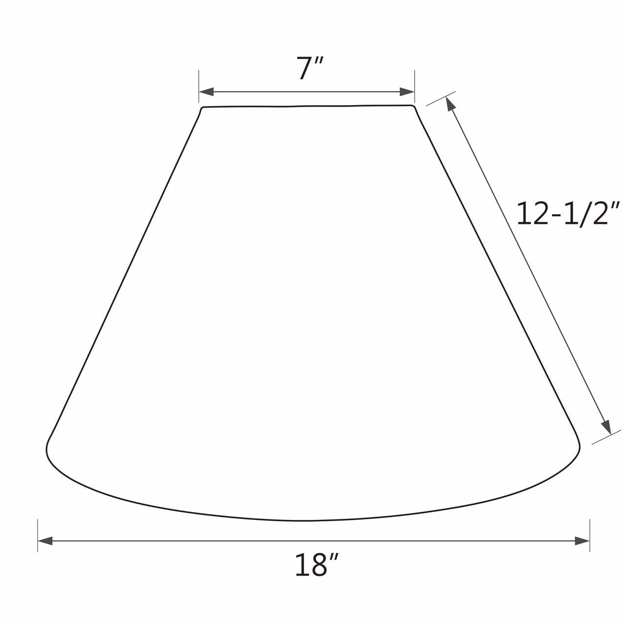 Aspen Creative 32772 Transitional Hardback Empire Shaped Spider Construction Lamp Shade in Beige, 18" wide (7" x 18" x 12 1/2")
