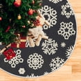 thumbnail image 5 of FMSHPON Snowflakes Xmas Christmas Tree Skirt Stand Mat for Holiday Party Decoration Indoor Outdoor 48 inches, 5 of 6