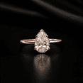 thumbnail image 3 of Diiro Moissanite Wedding Solitaire Ring Classic Vermeil Yellow/Rose Gold Mother's Day Gift Ring Teardrop Shape Engagement Women Ring, 3 of 5