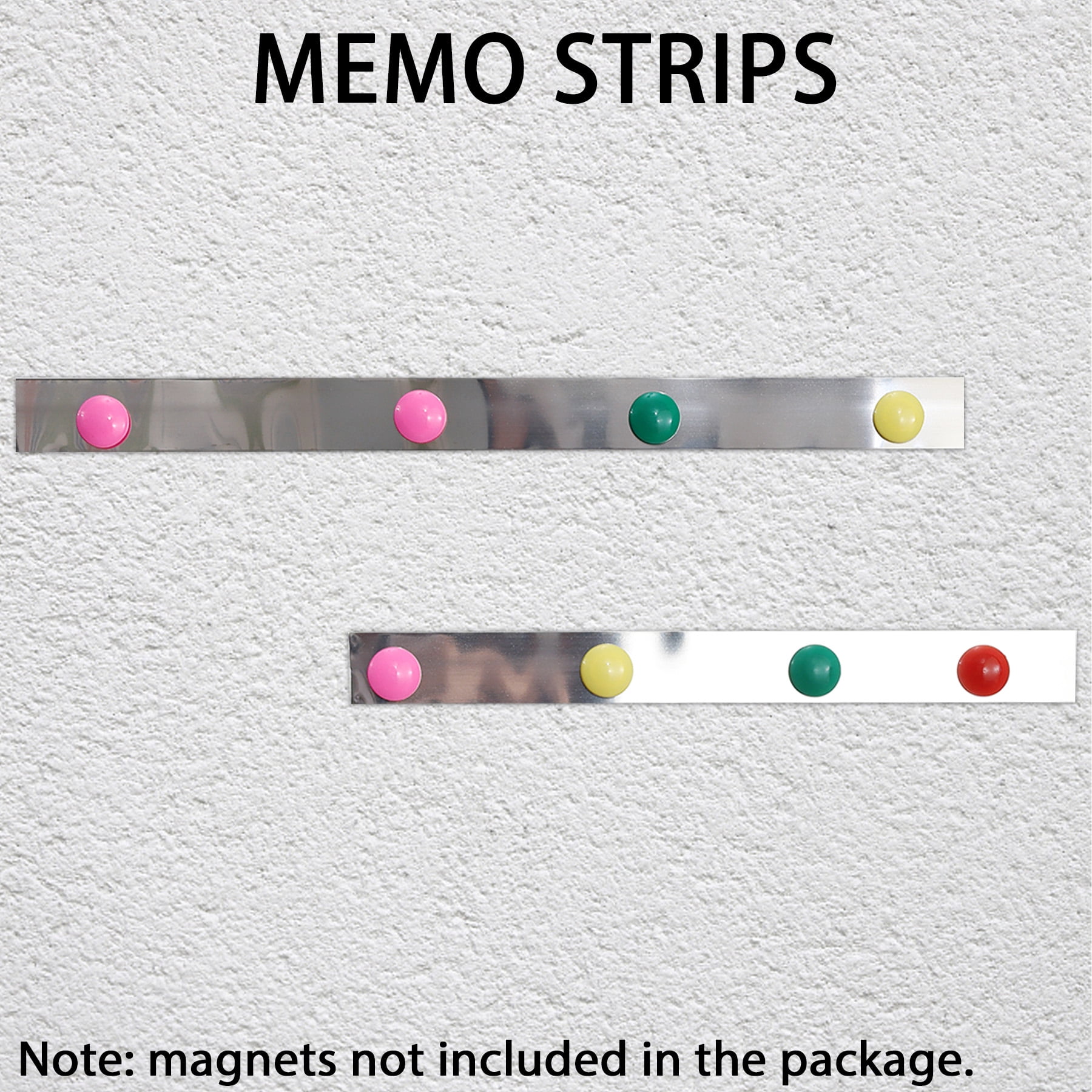 Gaahing Self-Adhesive Backing Metal Tape with 50 Pcs Magnets, Flexible Ferrous Memo Strips for Magnets, Bulletin Bar Board Office Home Use
