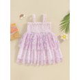 thumbnail image 3 of Bagilaanoe Toddler Baby Girl Summer Dress Floral Sleeveless A-line Princess Dresses 6M 9M 12M 18M 24M 3T 4T Kids Party Swing Sundress, 3 of 8