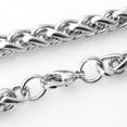 thumbnail image 5 of 3/4/5/6/7MM Silver Women Men Chain Stainless Steel Wheat Braided Link Necklace, 5 of 6