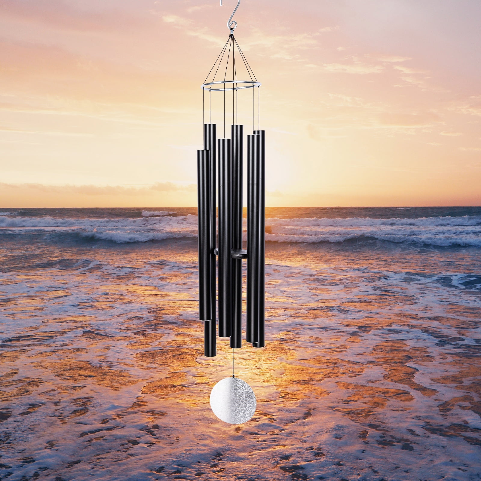 Outdoor Wind Chimes, Deep Tone Wind Chimes for Outside with 6 Tubes