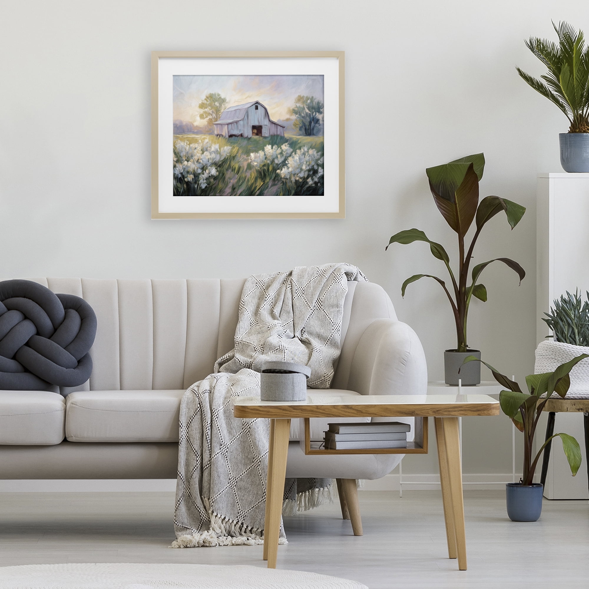 Stupell Industries Secluded Barn Landscape Birch Framed Print Under Glass, design by Kim Allen