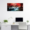thumbnail image 5 of ZHONGYUTONG Waterfall Canvas Wall Art Autumn Forest Painting Red Trees Picture Prints Nature Landscape Wall Decor for Living Room Office Framed (20.00" x 40.00"), 5 of 6