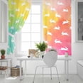 thumbnail image 5 of Easter Blackout Curtains for Bedroom, Spring Rabbits Silhouette Rainbow Ombre Art Thermal Insulated Kitchen Drapes with Grommets, Light Blocking Window Treatment, 2 Panels 42" x 45", 5 of 7