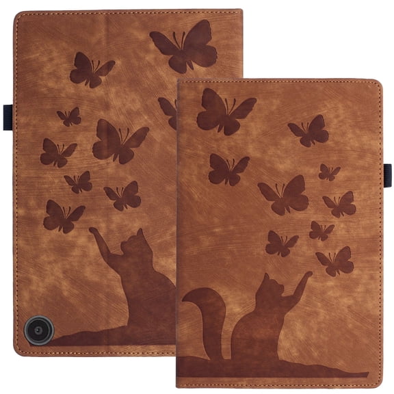 XYX Case for Fire Max 11 (13th Generation, 2023 Release), Butterfly Cat Slim Folio Stand Cover, Brown