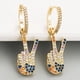 thumbnail image 2 of preciosos pendientes de perno prisionero en apariencia , pendientes de gota, chapados en oro para la de , boda de Navidad Fernando Pendiente de botón festivo para niñas, 2 of 6