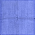 thumbnail image 1 of Ahgly Company Machine Washable Indoor Square Abstract Blue Modern Area Rugs, 7' Square, 1 of 4