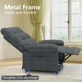 thumbnail image 3 of UHOMEPRO Recliner Chair, Single Recliner with Remote Control and Side Pockets, Breathable Fabric Reclining Chair Electric Sofas with Adjustable Backrest and Footrest for Living Room, Gray, 3 of 11