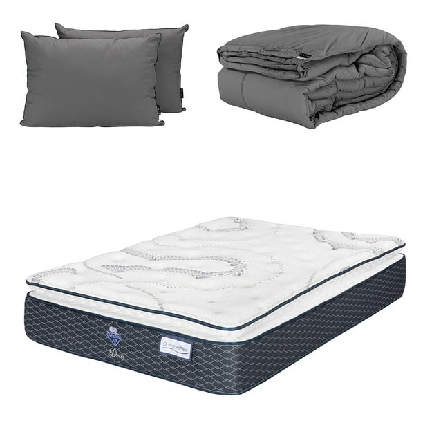Colchón Matrimonial Spring Air Dover Almohada 2 Pack Edredón Homy