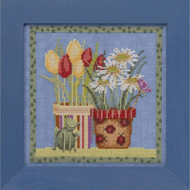 Mill Hill® Tulips & Daisies Counted Cross-Stitch Kit ...