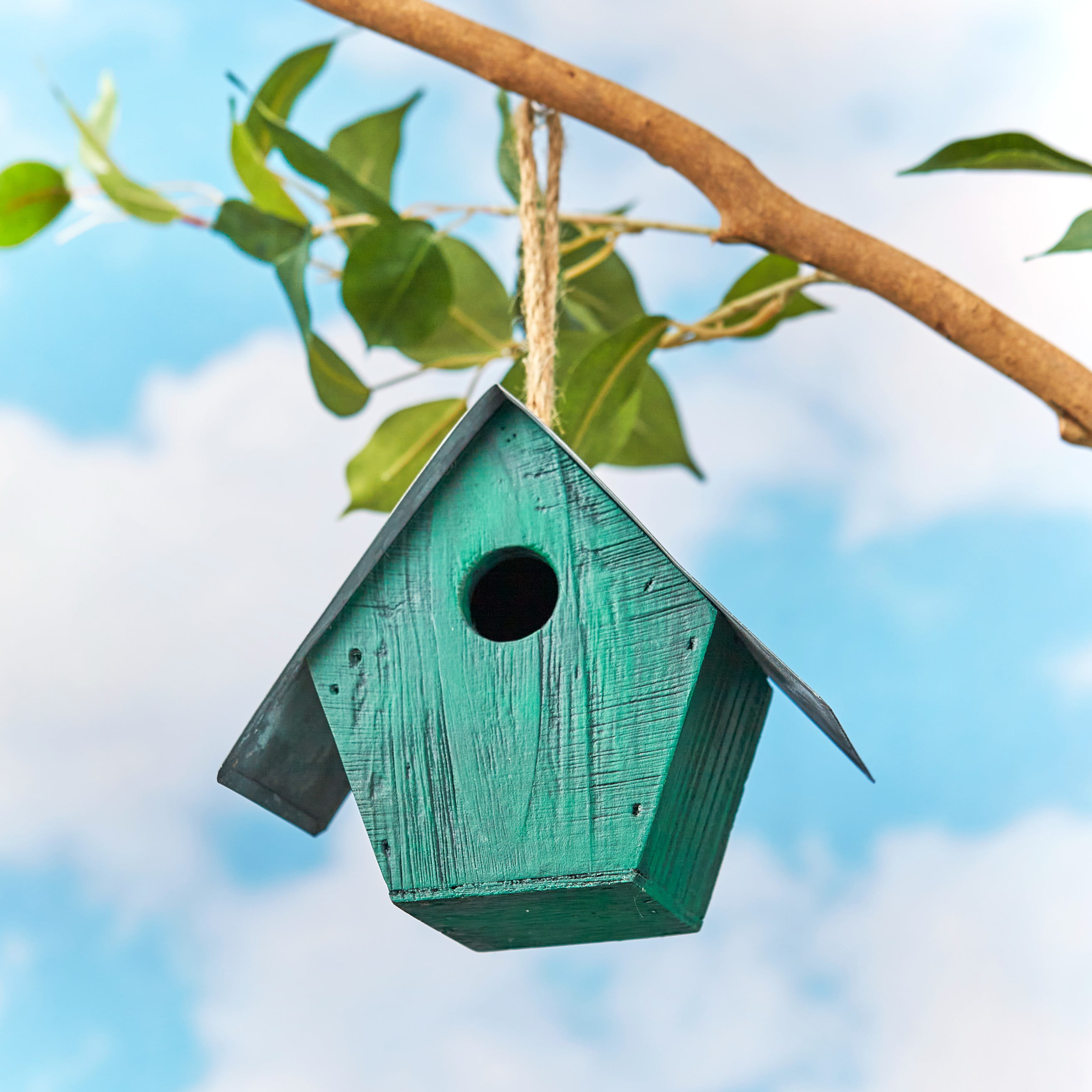 Cute Green Hanging Decorative Birdhouse Rustic 