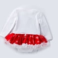 thumbnail image 4 of Baby Girls Long Sleeve Tutu Dress Set Snowflake Print Ruffle Hem Skirt with Bow Headband Festive Party Outfits, 4 of 6