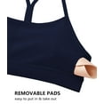 thumbnail image 3 of wirarpa Women's Sports Bra Buttery Soft Y Back Padded Low Impact Spaghetti Thin Strap Workout Yoga Top, 3 of 9