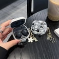 thumbnail image 4 of for Samsung Galaxy Buds FE Case with Chain,Clear Flower Pattern Shockproof Protective Cover for Galaxy Buds 2 Pro/2/Pro/live (White), 4 of 6