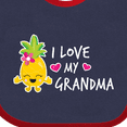 thumbnail image 4 of Inktastic I Love My Grandma with Pineapple Girls Baby Bib, 4 of 4