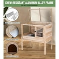 thumbnail image 6 of Aivituvin Guinea Pig Cage Rabbit Cage Indoor with Chew-Proof Edges, Clean Deep Tray, Leakproof PVC Layer, Small Animals Cage with Adjustable Legs - Natural Wood Color, 6 of 9