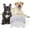 Large, variant on Raised Dog Feeder Bowl Stand - Elevated Dining Table for Small and Medium Dogs and Cats - Fits Food and Water Dish up to 6" Diameter - Milky White (Bowls Not Included)