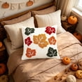 thumbnail image 4 of Fall Embroidered Pillow, Maple Leaf Cushion, Halloween Sofa Decor, Tufted Textured Design and Festive Themed Patterns for Living Room Sofas, Bedroom Accents, and Party Settings, 4 of 6