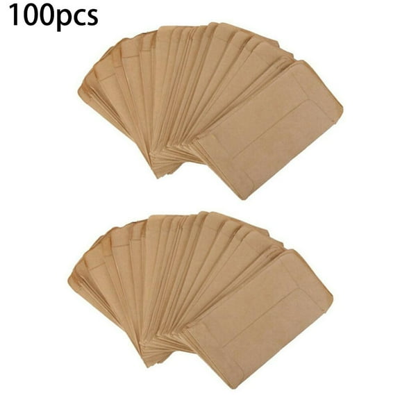100 PCS Envelopes Kraft Paper Bags Mini Coin Packets Envelopes