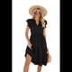 thumbnail image 3 of Vestido de Verano para Mujer, con Mangas con Volantes y Escote en V, Midi, Negro, Talla XXL, 3 of 6
