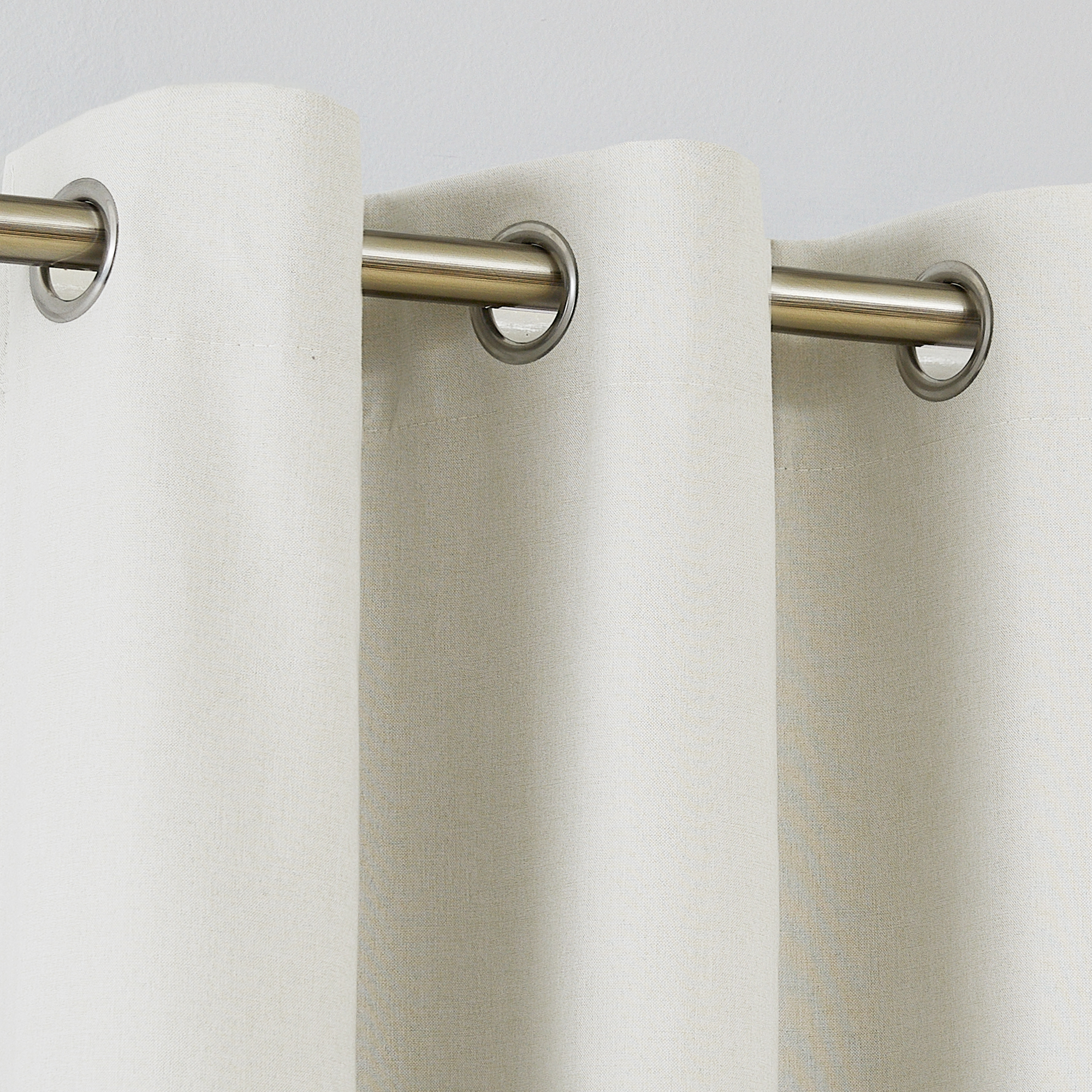 Deconovo 100% Blackout Linen Curtains, Cream, 42x84 photo 7