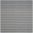 thumbnail image 6 of SAFAVIEH Montauk Randall Geometric Striped Cotton Area Rug, Ivory/Navy, 6' x 6' Square, 6 of 10