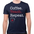 thumbnail image 2 of Coffee Teach Repeat Shirt Unisex Medium Navy, 2 of 5