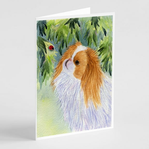 Japanese Chin Greeting Cards and Envelopes Pack of 8