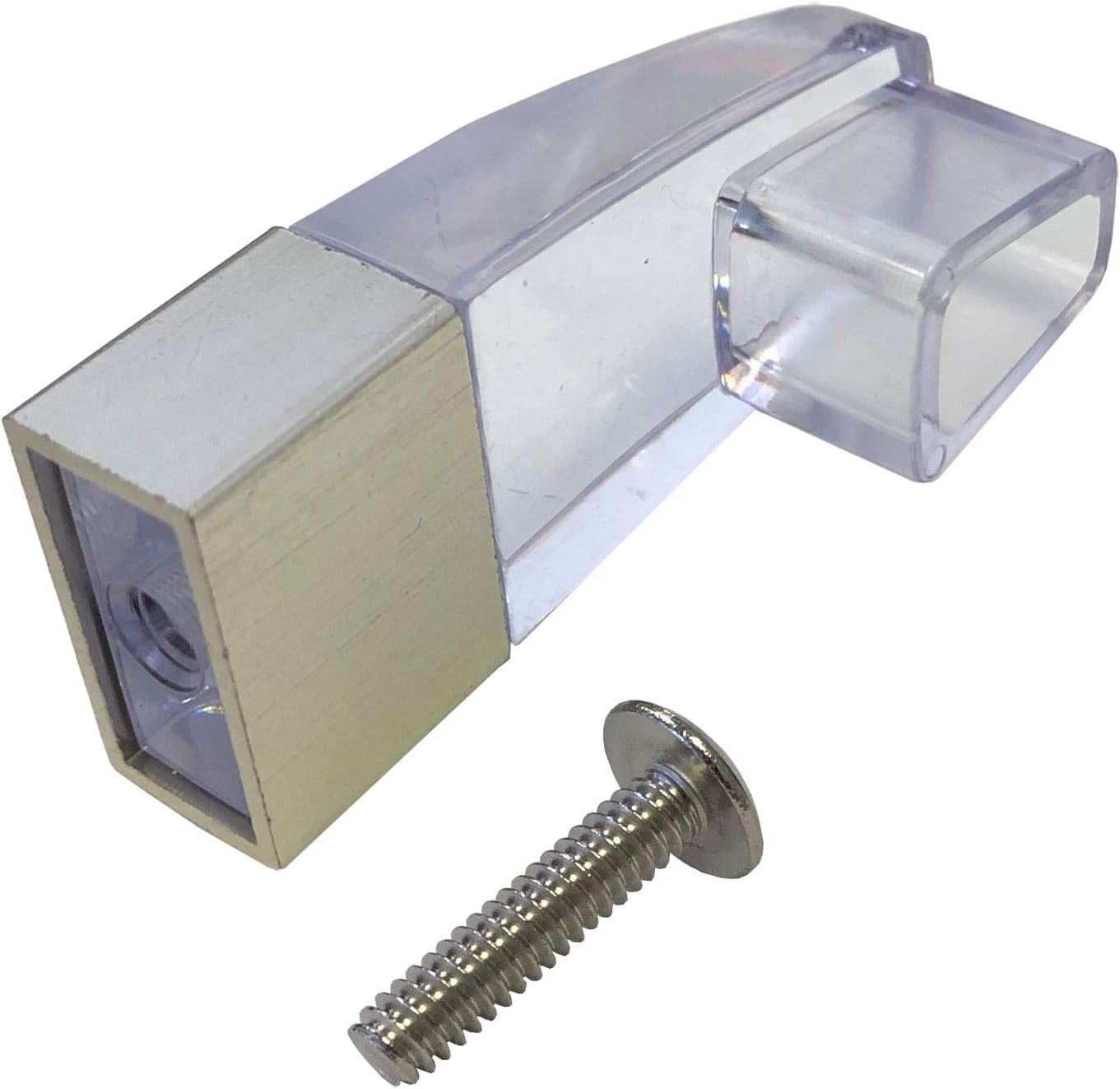 Gordon Glass Bathroom Hardware Clear Acrylic Towel Bar Brackets with Brushed Nickel Sleeve Set of 2 with Screws Walmart