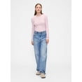 thumbnail image 2 of Top acanalado de manga larga para mujer GAP, talla M, 2 of 4