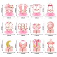 thumbnail image 2 of Decoraciones para baby shower Aodocuto, oro rosa y rosa, 12 unidades, para niña, 2 of 6