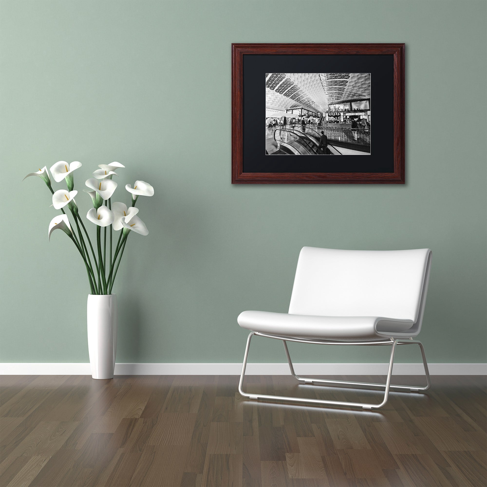 Trademark Fine Art "National Mall at Twilight" Canvas Art by Gregory O'Hanlon, Black Matte, Wood Frame