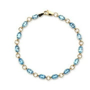 Oval Blue Topaz Bracelet