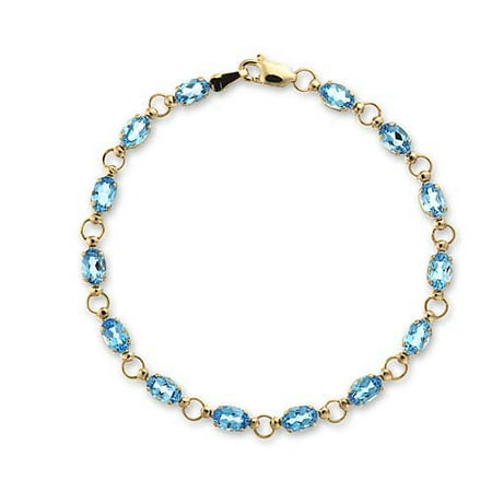 Oval Blue Topaz Bracelet