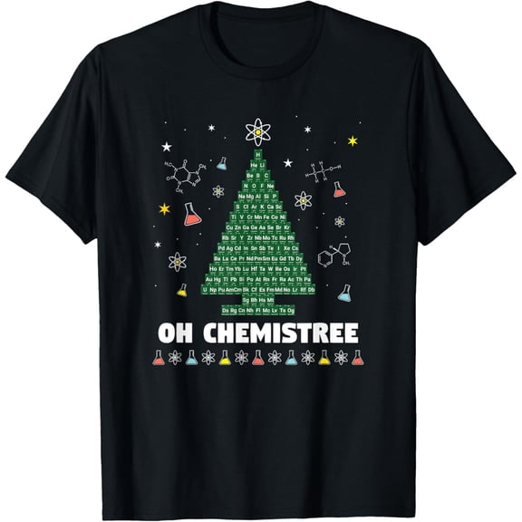 OH CHEMISTREE Periodic Table Chemistry Christmas Tree T-Shirt