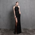 thumbnail image 3 of Vestido de cuentas de colores, vestido de fiesta de noche, vestido sexy largo y ajustado, vestido de noche, 3 of 5