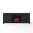 thumbnail image 3 of Crosley Furniture Gordon Wood TV stand for TVs up to 58" w/ Fireplace in Black, 3 of 14