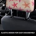 thumbnail image 4 of Kdxio Starfish Pattern Print 2 Piece Car Head Rest Covers Set Auto Front/Rear Seats Headrest Cover Universal Fit Most Cars,Sedan, SUV, 4 of 9