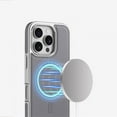 thumbnail image 4 of Luxury Business Plating Frame Leather Magnetic Back Case for iPhone 16 15 Pro Max for magsafe Wireless Charge Shockproof Cover (White,For iPhone 16Pro Max), 4 of 7