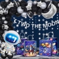 thumbnail image 3 of JOYGATHER - 24 bolsas de regalo de fiesta de astronauta con asas, con tem&aacute;tica de galaxia espacial, bolsas de papel kraft de caramelos para ni&ntilde;os, suministros de fiesta de cumple, 3 of 7
