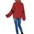 thumbnail image 3 of Musuos Women Fall Sweater Tops, Loose Heart Print Long Sleeve Round Neck Knitting Causal Shirt Valentine's Clothes, 3 of 6