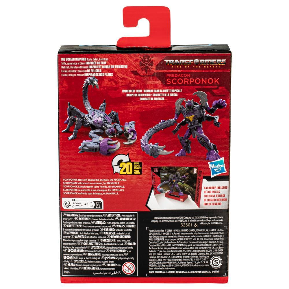 Transformers Studio Series Deluxe Transformers: Rise of the Beasts 107 Predacon Scorponok 4.5” Action Figure, 8+