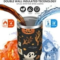 thumbnail image 4 of 30oz Halloween Tumbler with Lid and Straw, Skull Bat Pumpkin Ghost Insulated Cup, Leak-Proof Travel Mug for Coffee, Water, Witchy Decor Gift for Her, 4 of 7