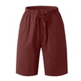 thumbnail image 2 of Vedolay Mens Summer Loose Fit Elastic Waist Solid Shorts with Pockets, XL, 2 of 5
