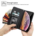 thumbnail image 4 of Funda tipo cartera para iPhone X/XS con cordón y tarjetero de piel sintética, 4 of 5